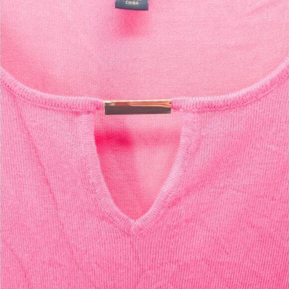 Thalia Sodi Ruched Keyhole Sweater Raspberry Pink S - Picture 5 of 5